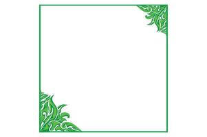 Green Ornament Frame Border Vector Design For Decoration