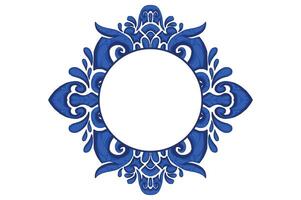 Blue Ornament Frame Border Vector Design For Decorative Element