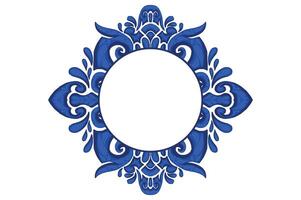 Blue Ornament Frame Border Vector Design For Decorative Element