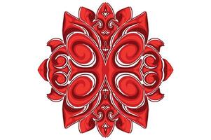 Red Orament Frame Border Vector For Decoration Design