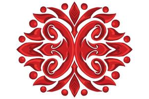 Red Orament Frame Border Vector For Decoration Design