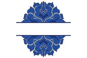 Blue Ornament Frame Border Vector Design For Decorative Element