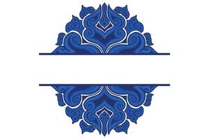 Blue Ornament Frame Border Vector Design For Decorative Element