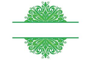 Green Ornament Frame Border Vector Design For Decoration