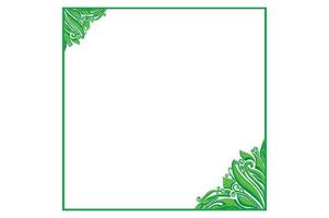 Green Ornament Frame Border Vector Design For Decoration