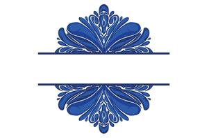 Blue Ornament Frame Border Vector Design For Decorative Element