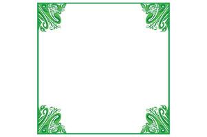 Green Ornament Frame Border Vector Design For Decoration
