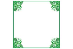 Green Ornament Frame Border Vector Design For Decoration