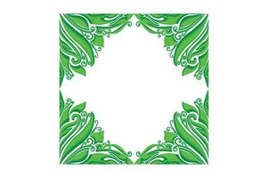 Green Ornament Frame Border Vector Design For Decoration
