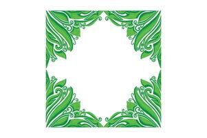 verde ornamento marco frontera vector diseño para decoración