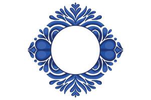Blue Ornament Frame Border Vector Design For Decorative Element