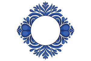 azul ornamento marco frontera vector diseño para decorativo elemento