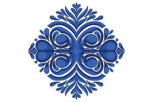 azul ornamento marco frontera vector diseño para decorativo elemento