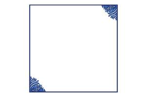 Blue Ornament Frame Border Vector Design For Decorative Element