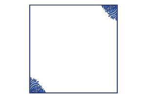 Blue Ornament Frame Border Vector Design For Decorative Element