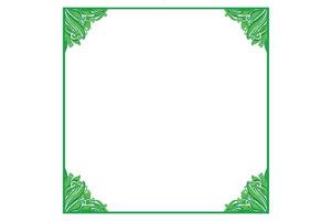 Green Ornament Frame Border Vector Design For Decoration