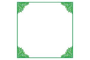 Green Ornament Frame Border Vector Design For Decoration