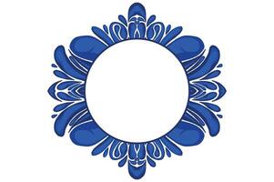 Blue Ornament Frame Border Vector Design For Decorative Element