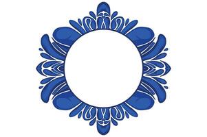 Blue Ornament Frame Border Vector Design For Decorative Element