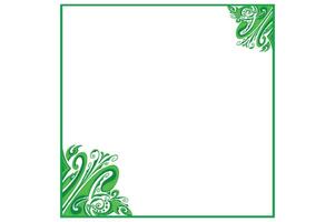 Green Ornament Frame Border Vector Design For Decoration