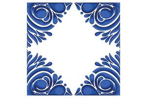 Blue Ornament Frame Border Vector Design For Decorative Element