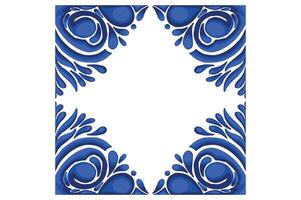 Blue Ornament Frame Border Vector Design For Decorative Element