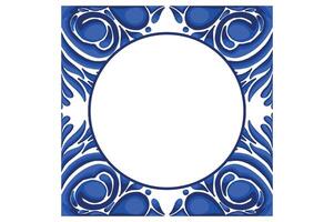 Blue Ornament Frame Border Vector Design For Decorative Element