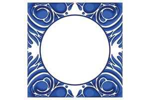 Blue Ornament Frame Border Vector Design For Decorative Element