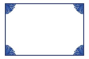 Blue Ornament Frame Border Vector Design For Decorative Element