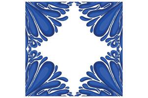 Blue Ornament Frame Border Vector Design For Decorative Element