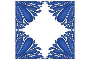 azul ornamento marco frontera vector diseño para decorativo elemento