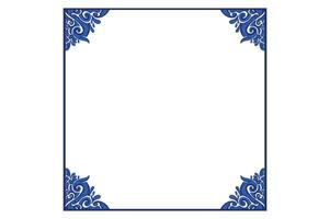 Blue Ornament Frame Border Vector Design For Decorative Element