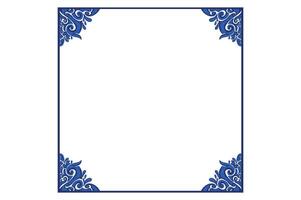 Blue Ornament Frame Border Vector Design For Decorative Element