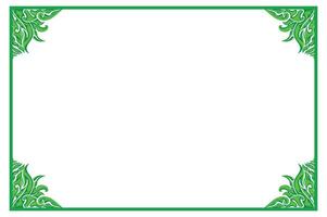 Green Ornament Frame Border Vector Design For Decoration