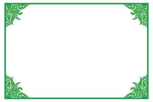 Green Ornament Frame Border Vector Design For Decoration