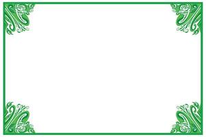 Green Ornament Frame Border Vector Design For Decoration