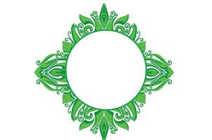 Green Ornament Frame Border Vector Design For Decoration