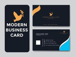 Vector elegant minimal black and gradient business card template