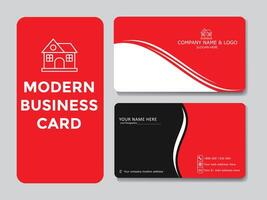 Vector Vector Corporate red Business Card Template design