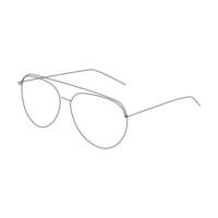 Vector in one continuous one line drawing of eye glasses. Sunglass one line design isolated on white background.