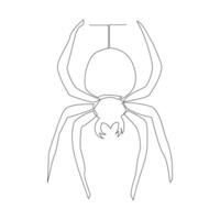 vector en uno continuo línea dibujo de araña ilustración mínimo diseño editable carrera