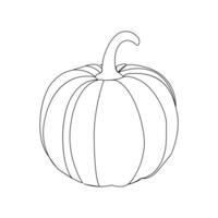 Vector in one continuous line drawing of pumpkin illustration concept of vegetables minimal design