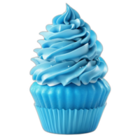 3d rendered Blue icing fantasy cupcake png