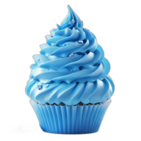 3d återges blå glasyr fantasi muffin png
