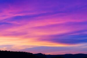 pastel Sueños un fascinante lona pintado en hermosa pastel cielo, revelando de la naturaleza tranquilo elegancia y creando un sereno horizonte rebosante con suave matices y etéreo belleza foto