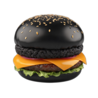 3d prestados negro hamburguesa png