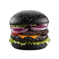 3d prestados negro hamburguesa png