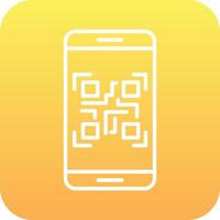 teléfono inteligente qr código vector icono