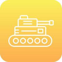 icono de vector de tanque militar