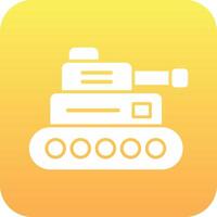 icono de vector de tanque militar